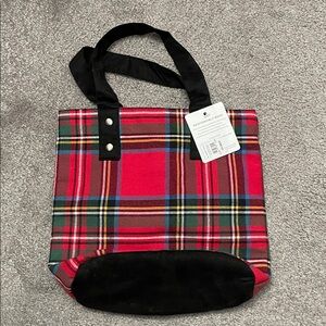 Pottery Barn Multicolor Plaid Tote